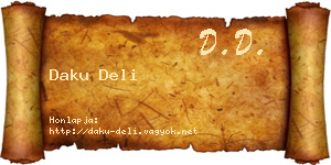 Daku Deli névjegykártya